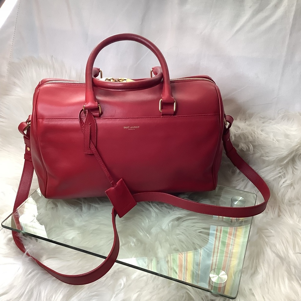 Saint Laurent Duffel Saint Laurent Bag, Red, Medium